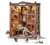 BESSERITE Book Nook Fósiles de Dinosaurios con LED, Puzzle 3D de Madera