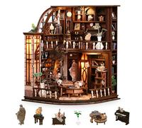 BESSERITE Book Nook Librería Miniatura Vintage, Puzzle 3D de Madera DIY