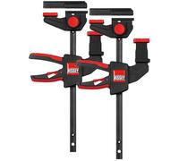 BESSEY Abrazadera con una mano y abrazadera de mesa EZR15SET, fijación de rieles de guía en mesas de trabajo, adaptador en parte superior/inferior, peso 0,90 kg