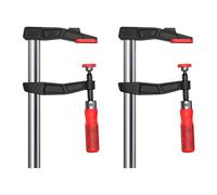 BESSEY Juego de 2 abrazaderas de hierro fundido maleable TGA25SET-135 TGA25SET-135, ancho de sujeción (máx.): 250 mm, dimensiones de extensión: 120 mm