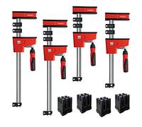 BESSEY KREK2440 K Body REVO Kit de abrazadera de 2 x 24 pulgadas, 2 x 50 pulgadas y 1 juego de bloques KP - Fuerza de sujeción nominal de 1700 libras. Esparcidor y accesorios de carpintería