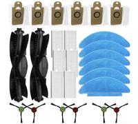 Besshepplo 1 unids Robots Aspiradoras Kit de repuesto cepillo principal Cepillos laterales Filtros trapeador Bolsas de polvo para Aonus I8 T10s para Honiture para Q6 SE