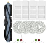 Besshepplo 13 piezas de repuesto Kit de accesorios de barredora para piso Yeedi 3 estaciones robot cepillo filtros trapeador accesorios ABS
