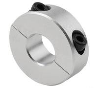 Besshepplo Abrazadera de cuello de eje dividido doble de aleación de aluminio para maquinaria industrial con diámetro interior de 13 mm a 30 mm con tornillo de tapa DIN 912, diseño de dos piezas para