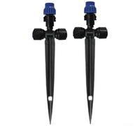Besshepplo Accesorios de riego de jardín de conexión rápida, sistema de riego por goteo, boquilla de aspersor de césped para mangueras de PVC o PE de 1/4 pulgadas, flujo de agua ajustable, rotación de
