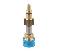 Besshepplo Adaptador de boquilla de arandela de alta presión de latón de 1/4 pulgadas de conexión rápida para Karcher e interfaces, junta de unión de manga azul para accesorios de manguera de limpieza