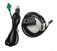 Besshepplo Adaptador de entrada AUX USB para coche, 12 V, ABS, cable de interfaz de audio, color negro, compatible con CD de 12 pines, panel de control central, instalación directa