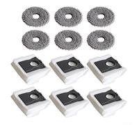 Besshepplo Almohadillas de repuesto para mopa y bolsas de polvo para Dreame X50s Pro Master y Matrix10 Ultra Robot Aspirador Accesorios con alta absorción y diseño a prueba de fugas, paquete de 6