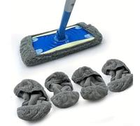 Besshepplo Almohadillas reutilizables lavables para fregona Swiffer Dry Sweeper tela no tejida paños de limpieza de pisos repuestos instalar suministros de cocina y baño, paquete de 4 (B)