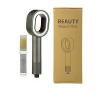 Besshepplo Cabezal de ducha de alta presión para aromaterapia ABS con filtro que elimina impurezas y metales pesados contra la cal para una piel limpia y saludable, compatible con murciélago estándar