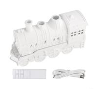 Besshepplo Difusor de aceite esencial de tren de vapor de 300 ml con luz ambiental, humidificador silencioso de niebla fría, apagado automático, diseño retro para el hogar, dormitorio, oficina, negro