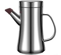 Besshepplo Dispensador de aceite de acero inoxidable 304 Botella de cocina Boquilla de gran capacidad Anti goteo Espejo pulido Mango ergonómico (C)