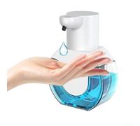 Besshepplo Dispensador de jabón eléctrico sin contacto montado en la pared, recargable por USB, sensor infrarrojo ajustable de 4 velocidades para baño, cocina y oficina, 420 ml, blanco (B)