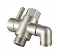 Besshepplo Divisor de cabezal de ducha triple para cabezales de ducha de lluvia de mano y fijos, desviador de tres vías de cobre cromado con fácil instalación en espiral para modo estándar de tubos de