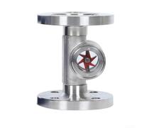 Besshepplo DN15-DN40 Indicador de flujo de agua de vidrio de vista de brida Indicadores de flujo de agua de vista de acero inoxidable 304 para monitoreo industrial DN15-DN40 1.6MPa (DN15)