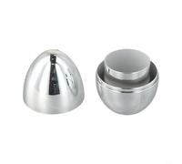 Besshepplo Elegante y práctica caja de almacenamiento con forma de huevo para un fácil acceso a tus palillos de dientes favoritos en todo momento (plateado)