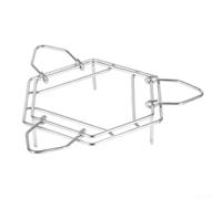 Besshepplo Estufa de leña plegable portátil de acero inoxidable con soporte resistente al calor para acampar al aire libre senderismo cocinar tamaño pequeño 24x27x5.5cm parrilla (L)