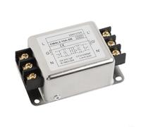 Besshepplo Filtro de fuente de alimentación monofásico de dos etapas Supresión de interferencia electromagnética para CW4L2 Serie 3A 6A 10A 20A Aleación Shell 250V Clasificado para Datos de