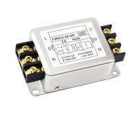 Besshepplo Filtro de fuente de alimentación monofásico de dos etapas Supresión de interferencia electromagnética para CW4L2 Serie 3A 6A 10A 20A Aleación Shell 250V Clasificado para Datos de