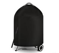 Besshepplo Funda para parrilla Weber de 18 pulgadas, resistente al agua, poliéster 210D, resistente a la decoloración, con correas, color negro (67 x 67 x 92 cm)