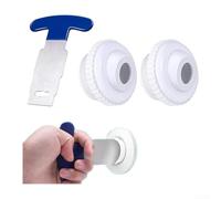 Besshepplo Herramienta de extracción de chorro de piscina de 3 piezas con boquilla SP1419D para Hayward Metal Eyeball Seat Wrench 1.5 pulgadas roscado retorno accesorio extractor de drenaje para spa