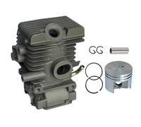 Besshepplo Kit de cilindro completo Kit de pistón de cilindro Kit de cilindro de repuesto para MS192 Conjunto de pistón 1137 020 1203 para motosierra MS192P Incluye conjunto de pistón (A)