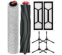 Besshepplo Kit de piezas de repuesto para aspiradora con 1 cepillo principal, 1 trapeador rodante, 2 filtros de alto rendimiento, 4 cepillos laterales para Eufy para Omni S1 Pro S1
