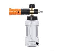 Besshepplo Lanza de espuma de nieve botella de spray de lavado de coche 1 4 boquilla de ventilador de alta presión de conexión rápida con concentración de espuma ajustable, plástico resistente y