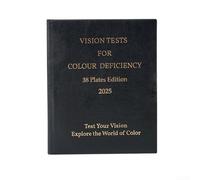 Besshepplo Libros de gráficos de prueba Ishihara Color Vision Test Book Optometry Color Blindness Tablas de pruebas para detección de diagnóstico de deficiencia rojo-verde