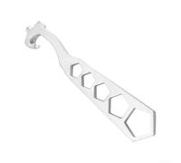 Besshepplo Llave de boca de incendios de hierro galvanizado de 5 agujeros de 360 mm, llave incorporada para acoplamiento de lengüeta basculante, compatible con tamaños comunes de tuercas de hidrante