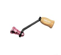 Besshepplo Mango de carrete de pesca de fibra de carbono con brazo basculante único de 70 mm de longitud 55 mm de distancia entre ejes con 2 rodamientos compatible con Fuego Taula Exceler Caldia