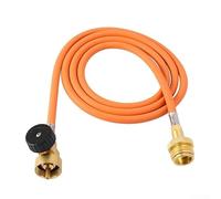 Besshepplo Manguera de gas propano Kit de manguera de antorcha Kit de soldadura de gas con gancho para HVAC fontanería soldadura CGA600 Conexión Metal Naranja 1,5 m