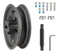 Besshepplo Motor de cubo de rueda trasera de scooter eléctrico gris de 8.5 pulgadas de aleación de aluminio desmontable diseño de 2 piezas pieza de repuesto compatible con modelos 1S, instalación