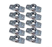 Besshepplo Paquete de 10 arnés de acero inoxidable con hebilla de anillo de cuero con pernos M10 para riendas ecuestres y accesorios de remolque de caballo de 35 mm y 45 mm, chaflán suave (nuda)