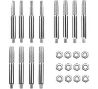 Besshepplo Paquete de 12 puntas de afilador de cadena de motosierra, cabezal de molienda de diamante de 4 mm, 4,8 mm, 5,5 mm, amoladora manual de manivela para sierra eléctrica, herramienta rotativa