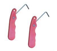 Besshepplo Paquete de 2 cordones de hockey para patinaje, accesorios de transporte, agarre de mango, plegable, tensor de encaje, para patines de hielo y patines de hielo (2 unidades, rojo)