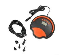 Besshepplo Potente bomba de aire eléctrica de 22 PSI para tabla de remo con apagado automático y monitoreo de presión, función de inflado doble, 12 V CC, portátil, para kayak, balsa, naranja, negro