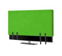 Besshepplo Protector de pantalla de TV de fieltro verde, resistente al polvo, resistente a los arañazos, con correas inferiores para televisores de 55, 65, 75 pulgadas, protección contra mascotas (65