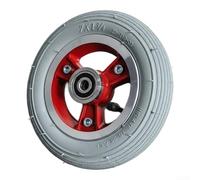 Besshepplo Rueda delantera eléctrica para silla de ruedas de 7 pulgadas, neumático gris, 7 x 1, 34 bandas de rodadura de goma, llanta de aleación de aluminio, absorción de golpes, antideslizante