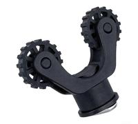 Besshepplo Soporte de pala para sujetar caña de pescar estándar, ABS, negro, liberación rápida, sin taladro, accesorios de instalación para kayak, canoa, equipo deportivo al aire libre, 1 juego (B)