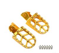 Besshepplo Soportes de estriberas de aleación de aluminio para bicicleta eléctrica Sur Ron X S Dientes de acero endurecido extraíble Off Road motocicleta Peg Soporte negro (dorado)