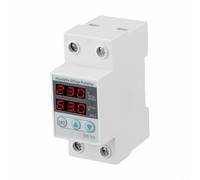 Besshepplo SVP-916 Protector de voltaje ajustable con monitoreo en tiempo real y recuperación automática para circuitos de 40 A, 63 A, 80 A, dispositivo limitador de sobrecorriente, blanco (40 A)