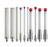 Besshepplo Tallo de cerámica Ru By Ball Tip Stylus Roscado Sonda Accesorio con extensión de tallo, resistente al desgaste, temperatura estable, no conductor para medición (A-5000-3712)