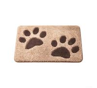 Besshepplo Tapete de microfibra antideslizante para perros, lavable a máquina, absorbente, para zapatos mojados y patas, tapete de entrada, tapete de bienvenida para interiores, grande, beige, 61 x