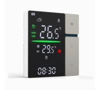 Besshepplo Termostato inteligente para agua y calefacción eléctrica, control de botón LED, carcasa ABS montada en la pared, compacto, 86 x 86 x 41 mm, ahorro de energía, temperatura constante con niño