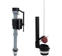 Besshepplo Válvula de llenado de inodoro silenciosa ajustable, mecanismo de aguja de entrada inferior para llenado silencioso del tanque, fácil reemplazo, se adapta a la mayoría de inodoros estándar