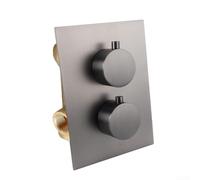 Besshepplo Válvula mezcladora termostática oculta de latón macizo chapado en cromo, 70 mm de profundidad para sistemas de caldera de alimentación por gravedad de baja y alta presión, rosca G12 del