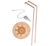 Besshepplo Varillas de radiestesia de cobre Varillas de adivinación Detector de brujas de agua de energía Cañas de caza de agua para caza de energía Buscando tesoro encontrar agua mineral