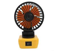 Besshepplo Ventilador inalámbrico de 18 V para taller, funciona con pilas con doble puerto USB, pequeño pero potente, motor de bajo ruido, cinco aspas de turbina, diseño extraíble, estante resistente