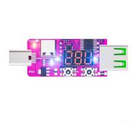 Besshepplo Voltímetro digital Amperímetro automático de carga rápida placa de disparo con llave V y V Plus protocolos de voltaje clave 28V a 5V Pantalla digital PCB Función de memoria de apagado